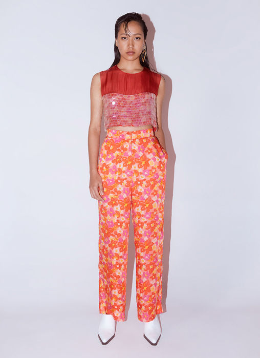 Picture of Poppy Crop Top And Trousers Co-Ord