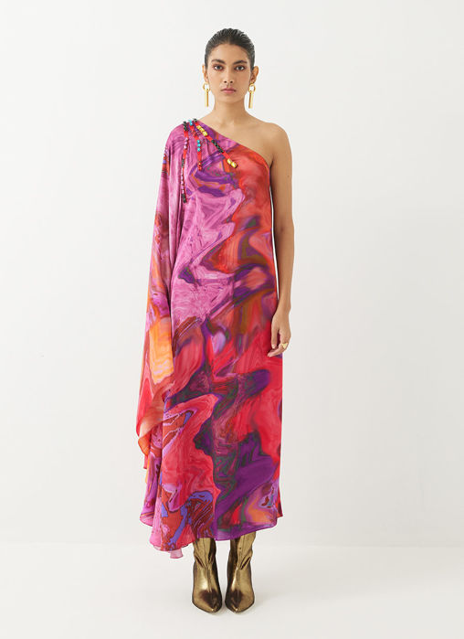 Picture of Red Sea One Shoulder Dress