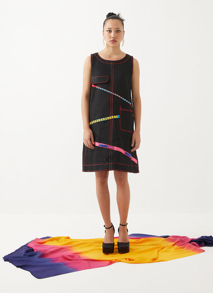 Picture of Rover Denim Dress With Swarovski