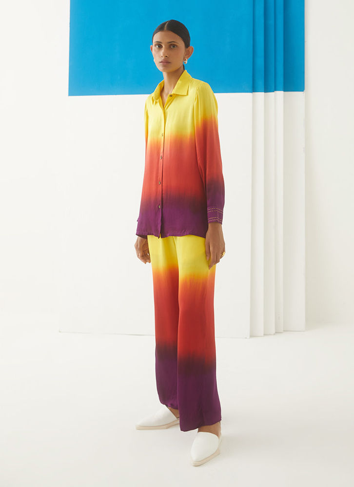 Picture of Sunrise Tie Dye Shirt And Trousers