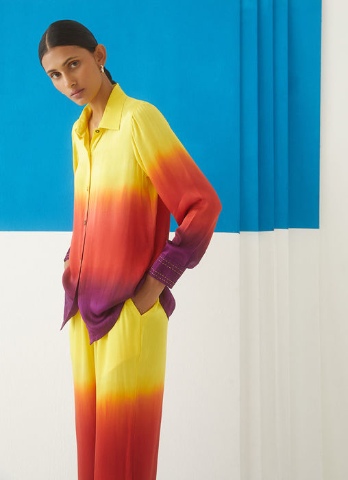 Sunrise Tie Dye Shirt And Trousers