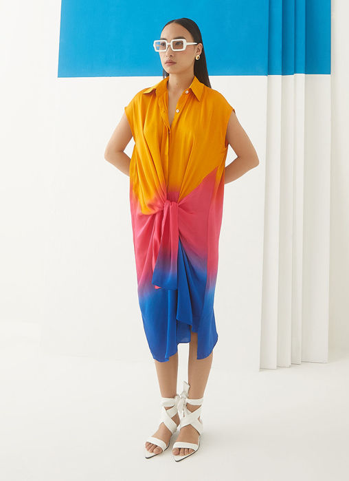 Picture of Sunset Tie Dye Knot Dress