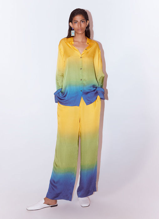 Picture of Tropical Leheriya Shirt And Trousers Co-Ord