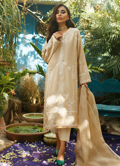 Picture of Beige Emma Shirt and Dupatta