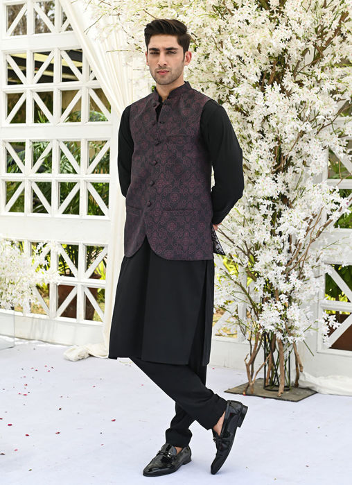 Picture of Leila Black printed waistcoat