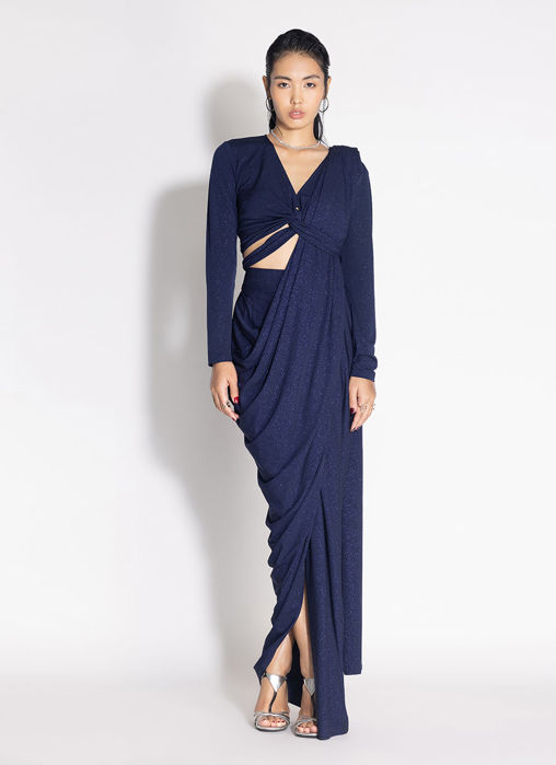 Picture of Star Sari with Tie Up Top