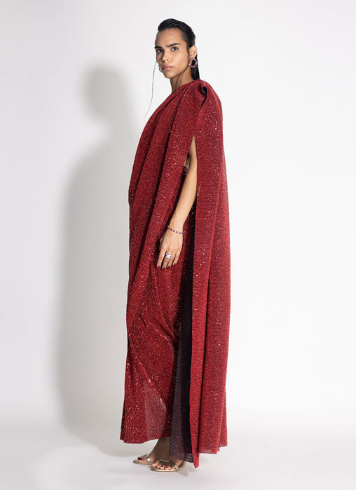 Sequins Sari with AQS Top