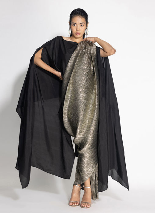 Metallic 2.0 Sari with SK Cape