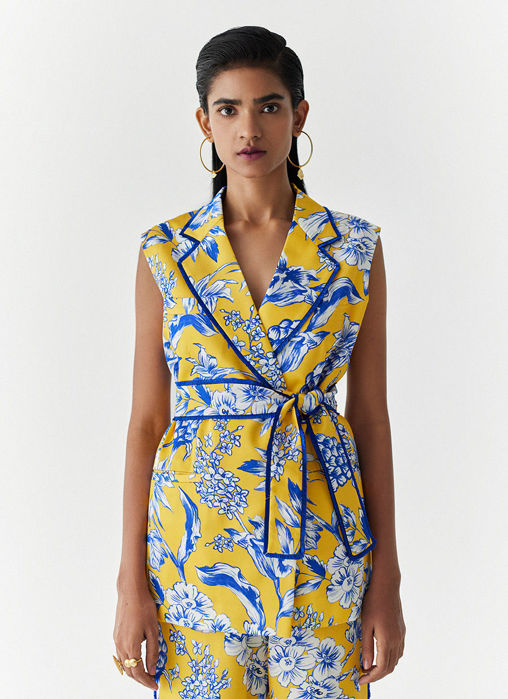 YELLOW PINEAPPLE BLAZER and PANTS CO-ORD