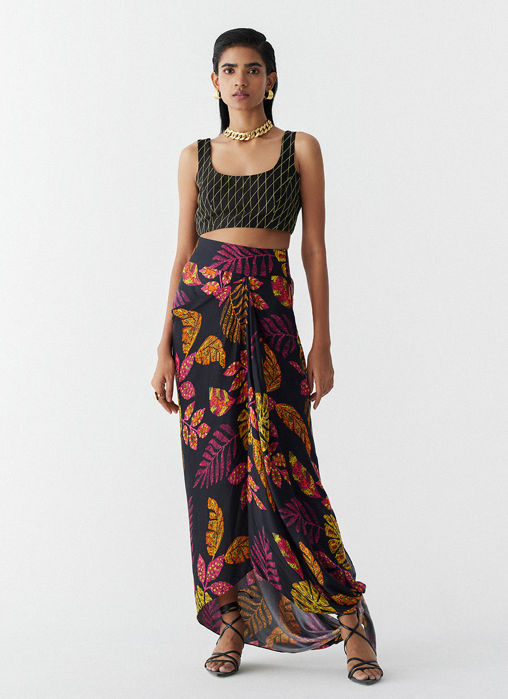 Picture of RAIN FOREST KNOT SKIRT WITH BLOUSE