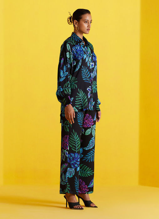 BLACK JUNGLE SHIRT AND PANTS CO-ORD
