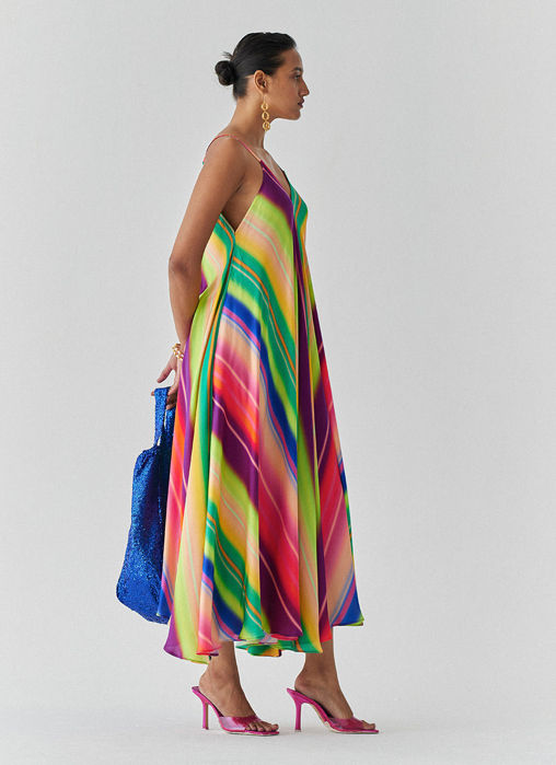 RAINBOW STRAPPY DRESS