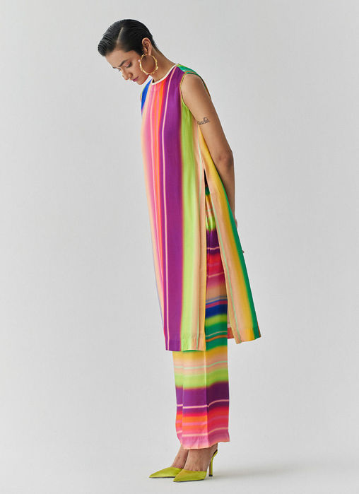 RAINBOW KURTA AND PANTS CO-ORD