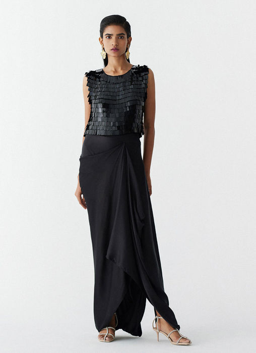 Picture of TOUCAN SEQUIN BLOUSE and KNOT SKIRT