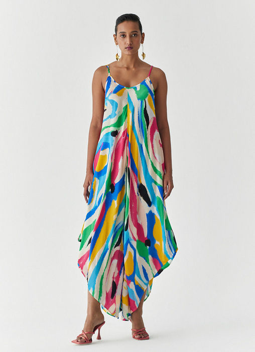 Picture of BRUSH STROKE STRAPPY JUMPSUIT