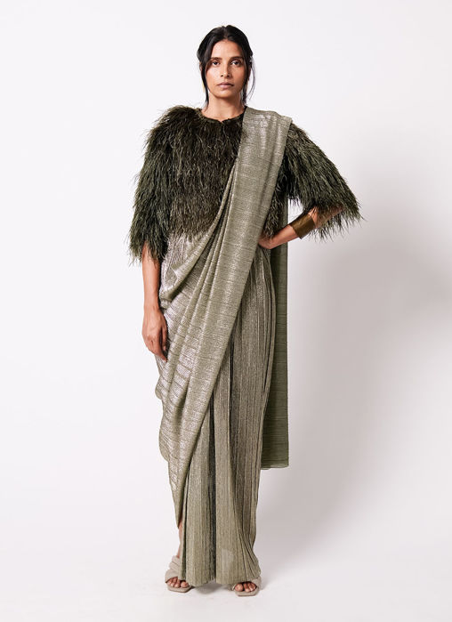 Picture of Feather Jacket with AQ Sari