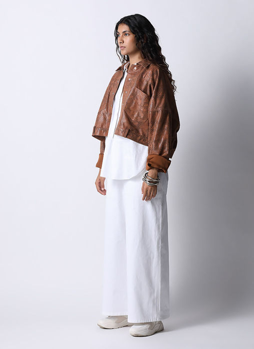 Cropped Leather Jacket