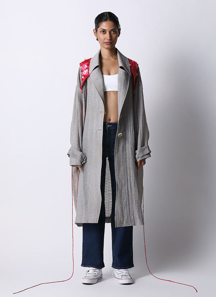 Picture of Wave Coat with Riri Overlay