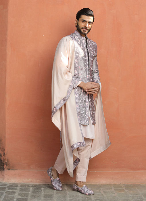 LILAC ACHKAN WITH KURTA AND PANT
