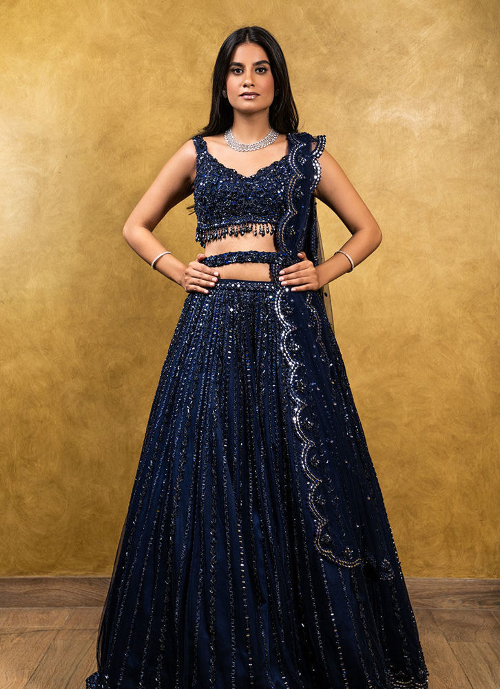 Picture of Navy blue Lehenga Choli
