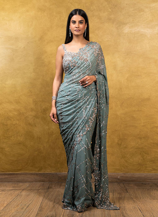 Picture of Jade Green Saree