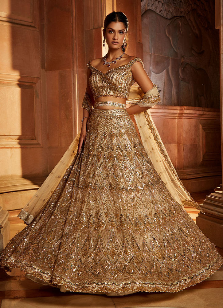 Picture of Champagne Gold Lehenga Choli
