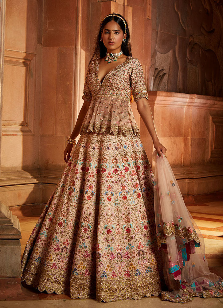 Picture of Blush Pink Lehenga with a Peplum