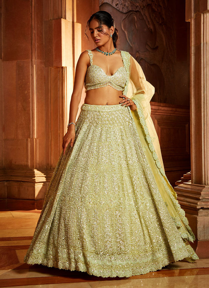 Picture of Lime Green Lehenga Choli