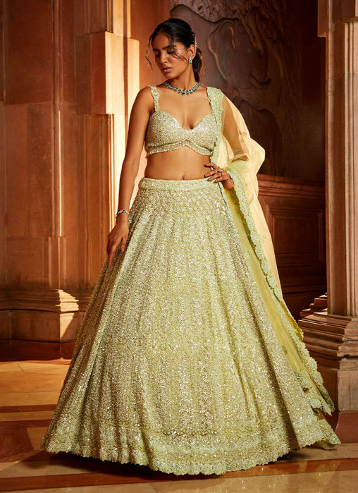 Picture of Lime Green Lehenga Choli