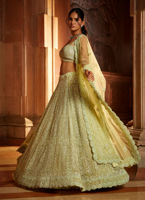 Lime Green Lehenga Choli