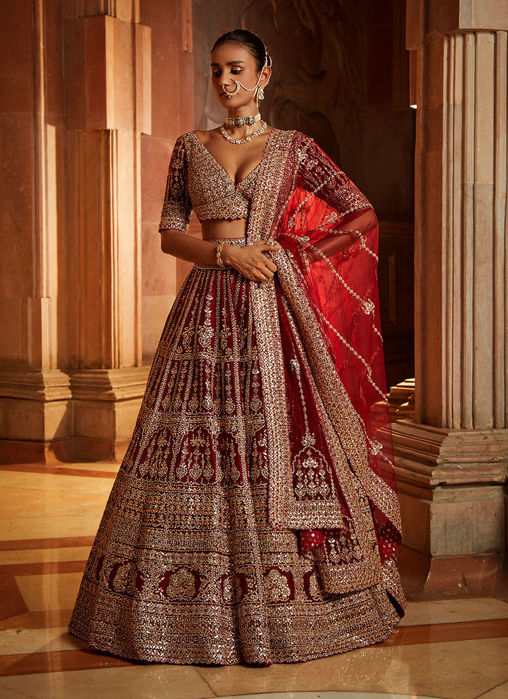 Maroon Lehenga Choli
