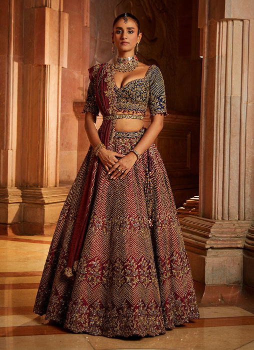 Picture of Wine lehenga choli