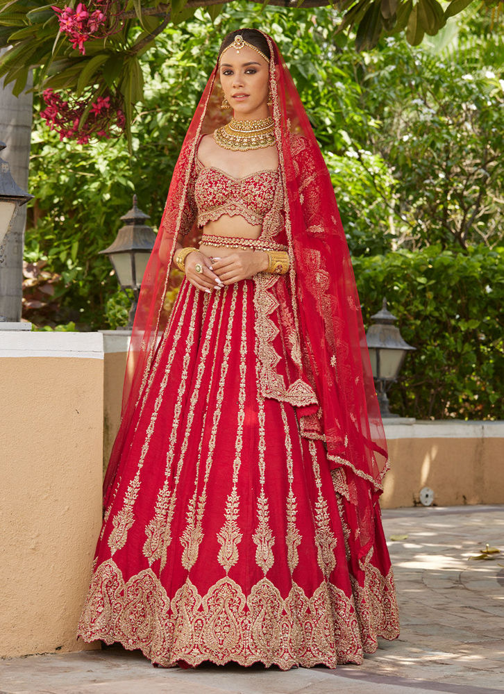 Picture of Cardinal Red Lehenga Choli