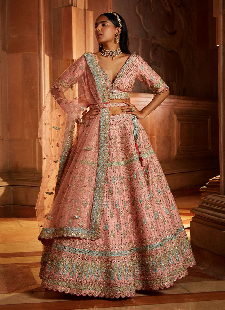 Picture of Peach Lehenga Choli