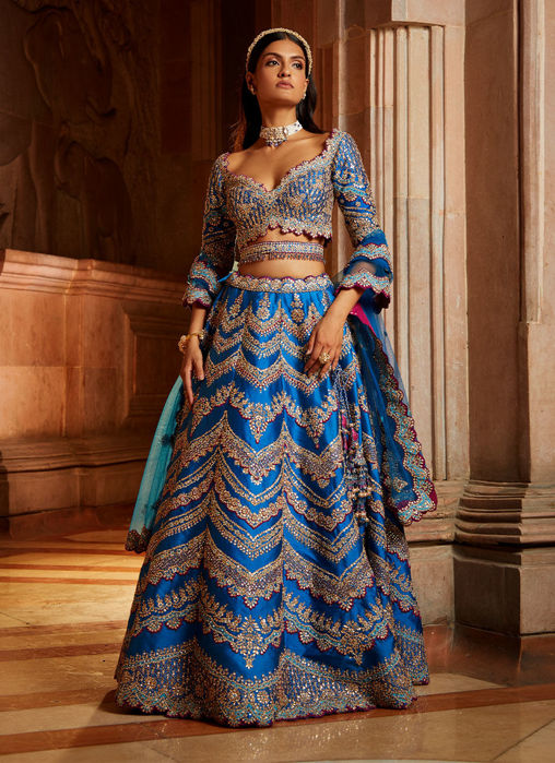 Peacock Blue Lehenga Choli