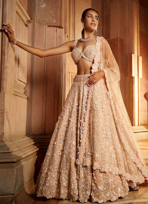 Peach Lehenga Choli