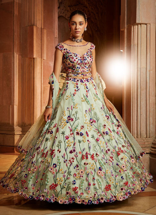 Mint Green Lehenga Choli