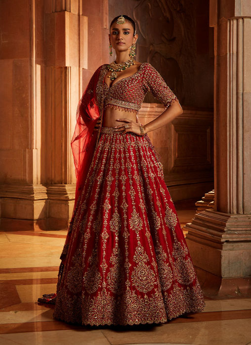 Deep Red Lehenga Choli
