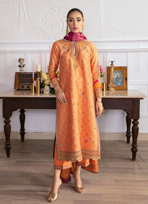 Picture of Aleen Apricot Shirt And Dupatta