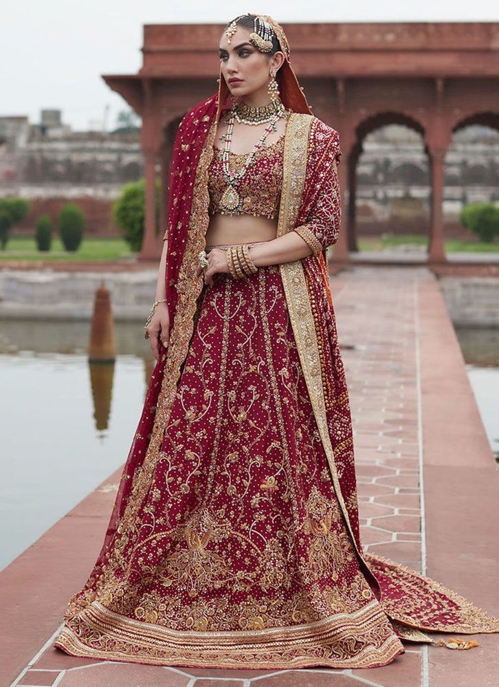 Picture of Dia Crimson Lehnga Choli Bridal