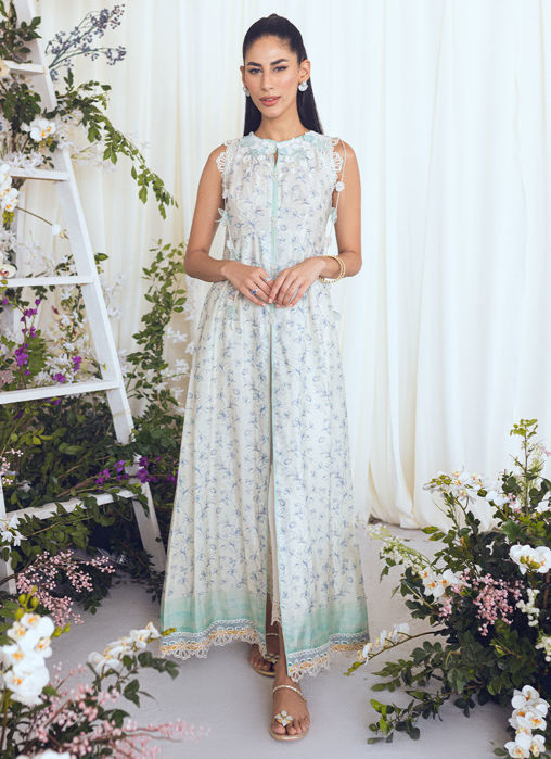 Picture of Penny Aqua Blooms Shirt