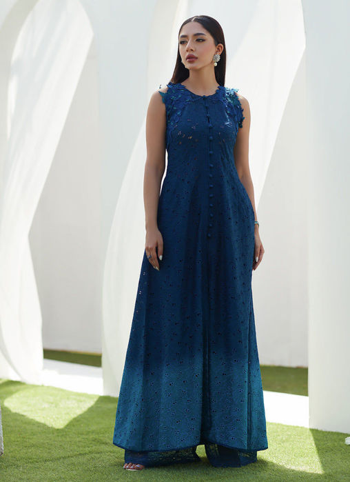 Picture of Tillie Teal Ombre Cutwork Shirt