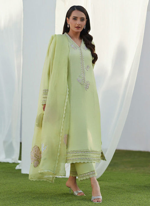 Picture of Uma Mint Embellished Shirt and Dupatta