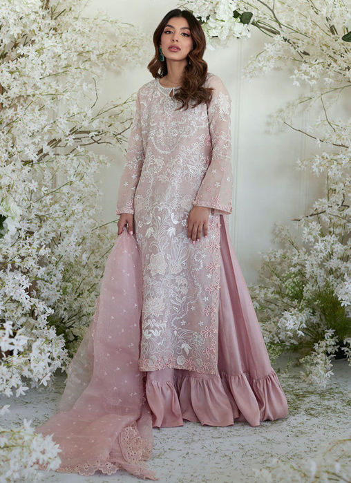 Picture of Temperly Pink Maxi Shirt and Dupatta