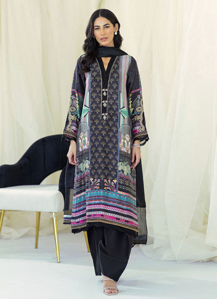 Picture of Raquel Onyx Silk Shirt and Dupatta