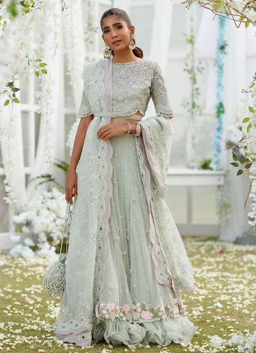 Picture of Fia Fresh Mint Cutwork Lengha Choli