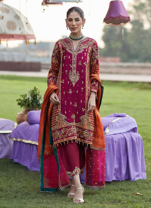 Picture of Fati Maroon Mehndi Bp Kurta