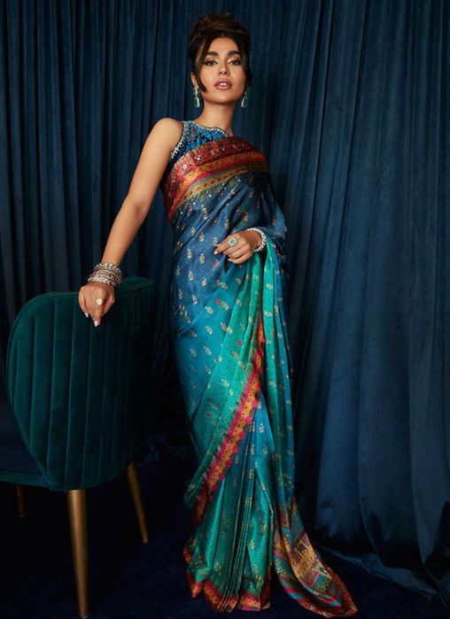 Picture of Julia Charmeuse Printed Saree