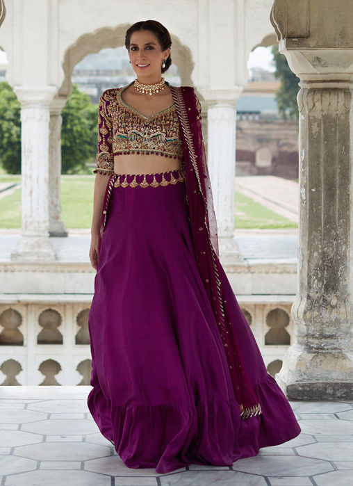 Picture of Samara Plum Lehnga Choli