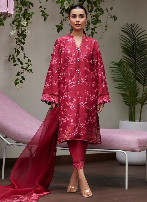 Picture of Dinara Scarlett Embroidered Shirt & dupatta